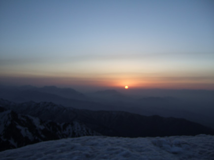 冷池テント場から